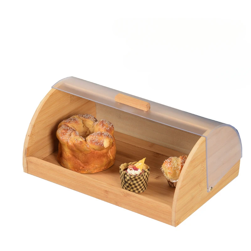 Food Storage Kitchen Cabinet - Caixa de Pão de Bambu com
