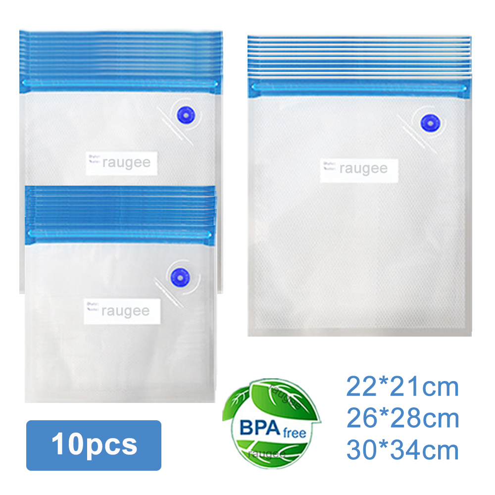 Food Storage Bag Organizer - Sacos de vácuo reutilizáveis sacos de