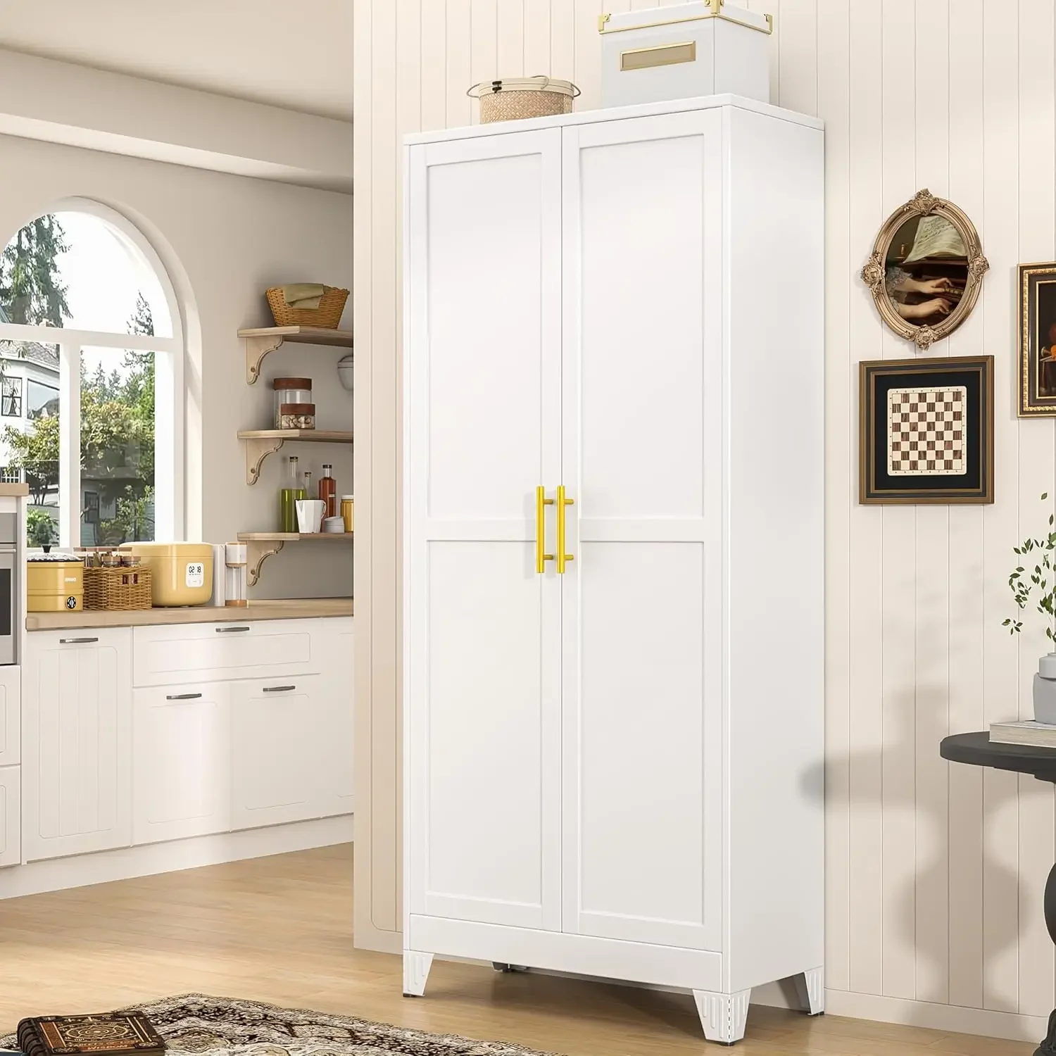 Food Storage Kitchen Cabinet - Armário de Despensa Alto de Metal