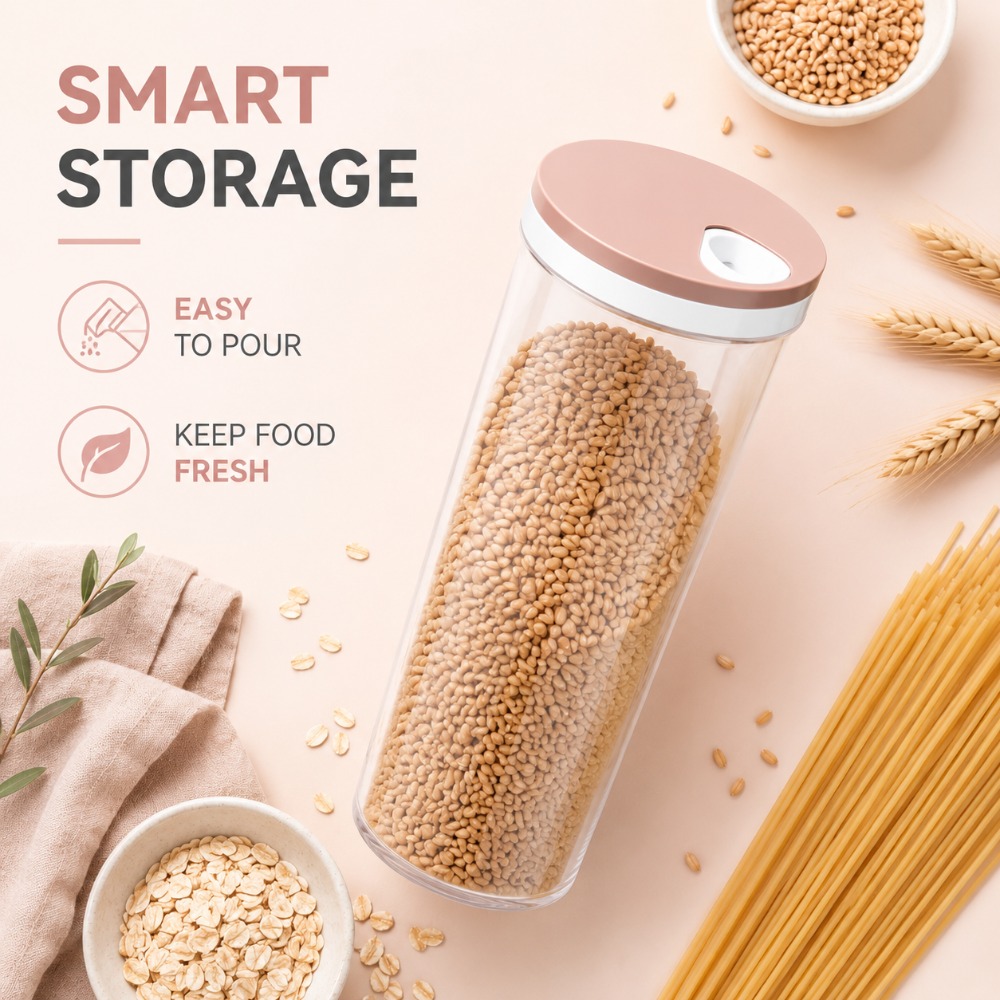 Food Storage Kitchen Cabinet - Caixa de Armazenamento de Macarrão Hermética