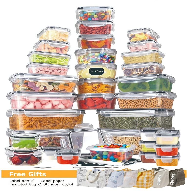 Food Storage For Pantry - Conjunto de Armazenamento de Alimentos Sem