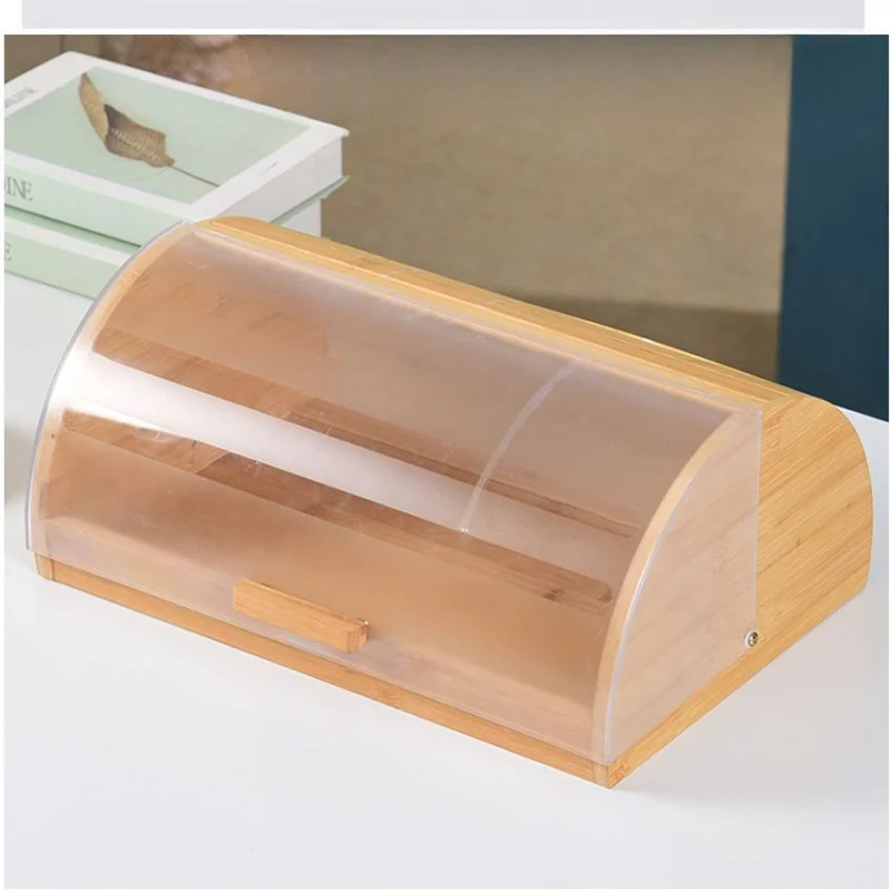 Caixa de Pão de Bambu com Tamp - Food Storage Kitchen Cabinet avaliação e preço