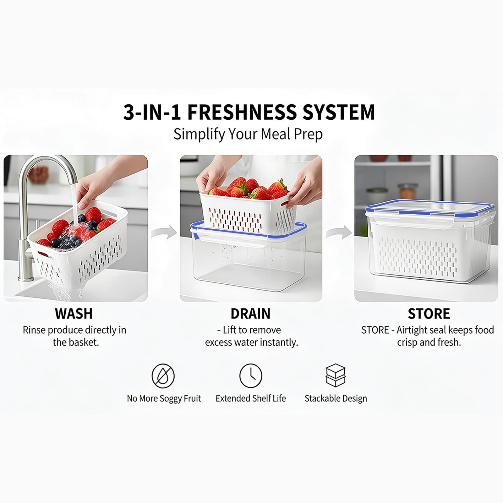 Recipiente de armazenamento de - Food Storage Vegetables avaliação e preço