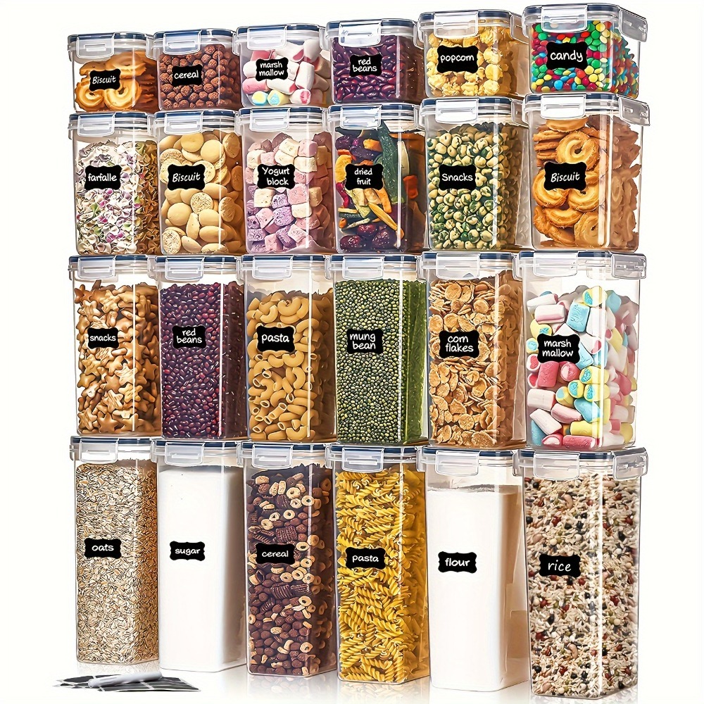 Conjunto de 24 Peças: 12 Potes - Food Storage For Pantry avaliação e preço