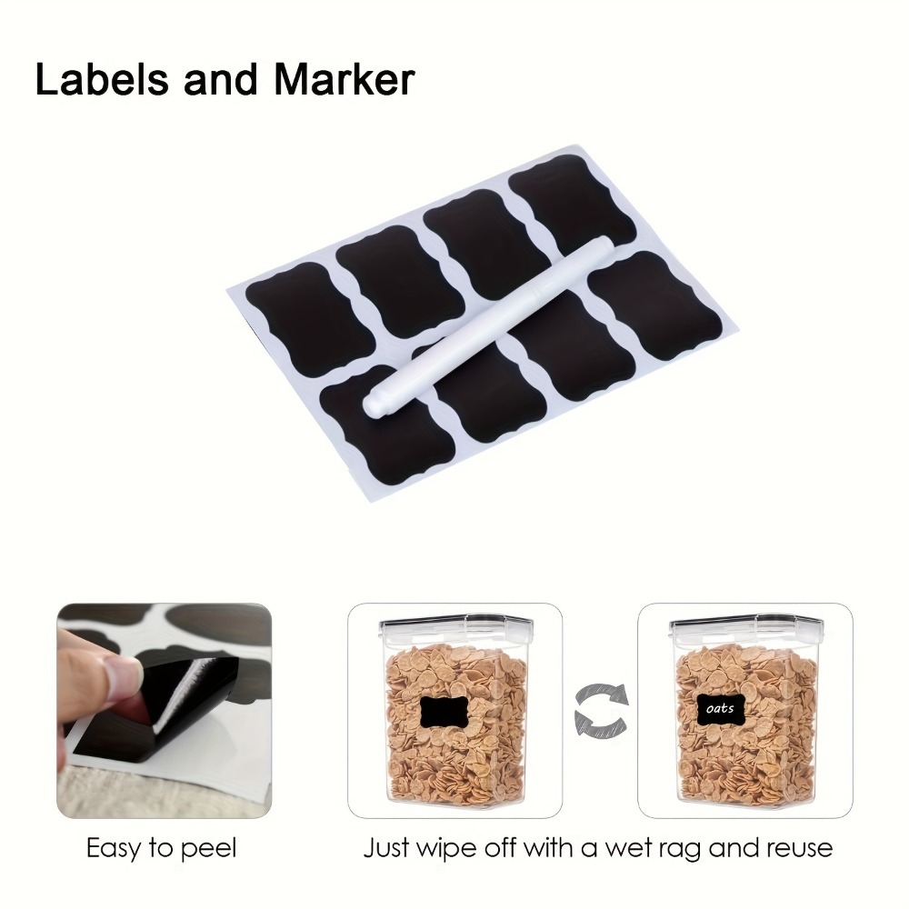 Conjunto de 24 Peças: 12 Potes - Food Storage For Pantry avaliação e preço