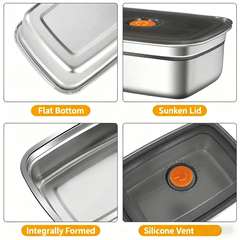Caixa Bento de Aço Inoxidável  - Xxl Food Storage Container avaliação e preço