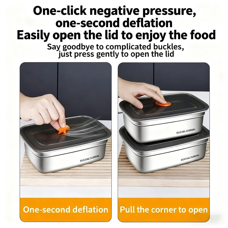 Caixa Bento de Aço Inoxidável  - Xxl Food Storage Container avaliação e preço