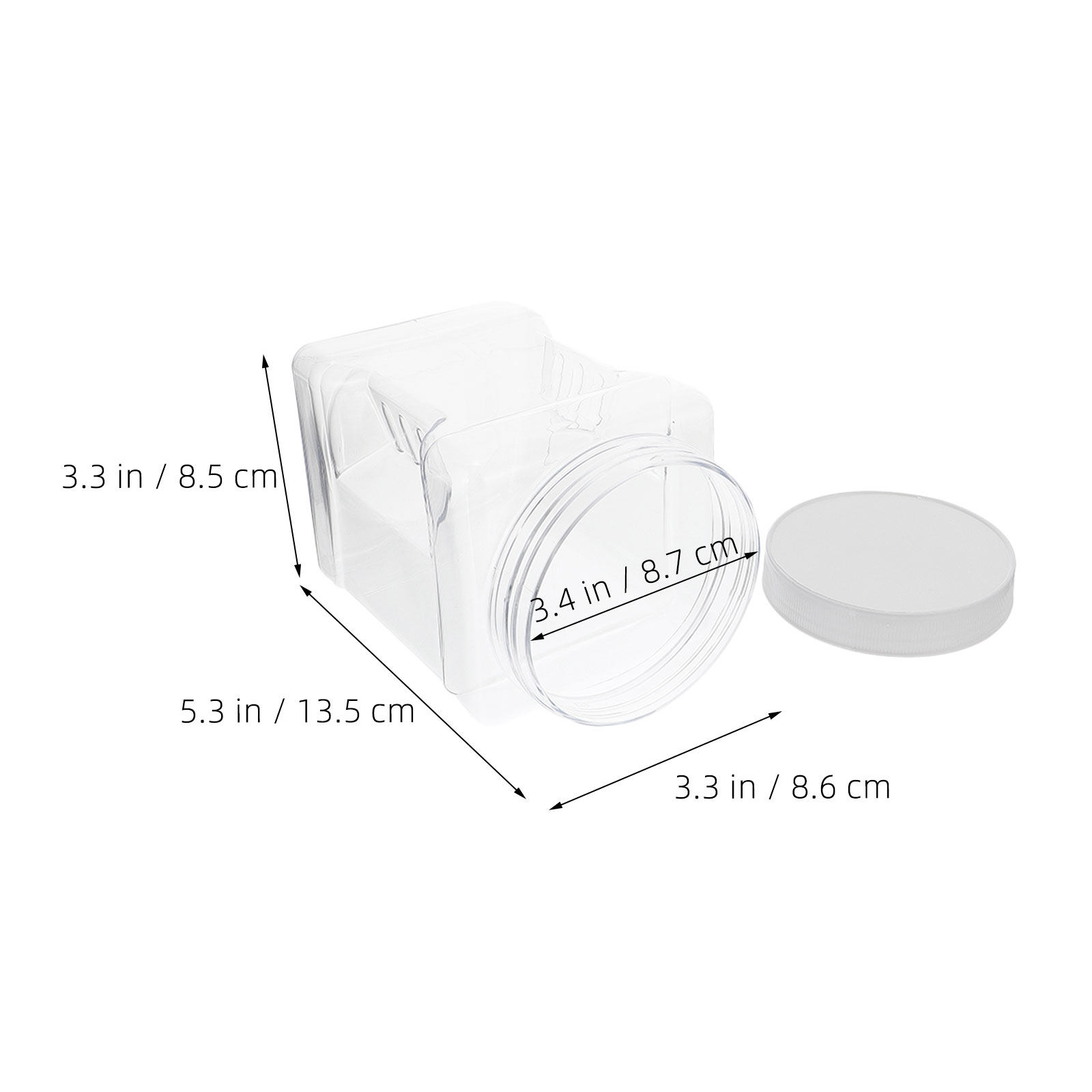 6 Potes Transparentes Quadrado - Food Storage Kitchen avaliação e preço