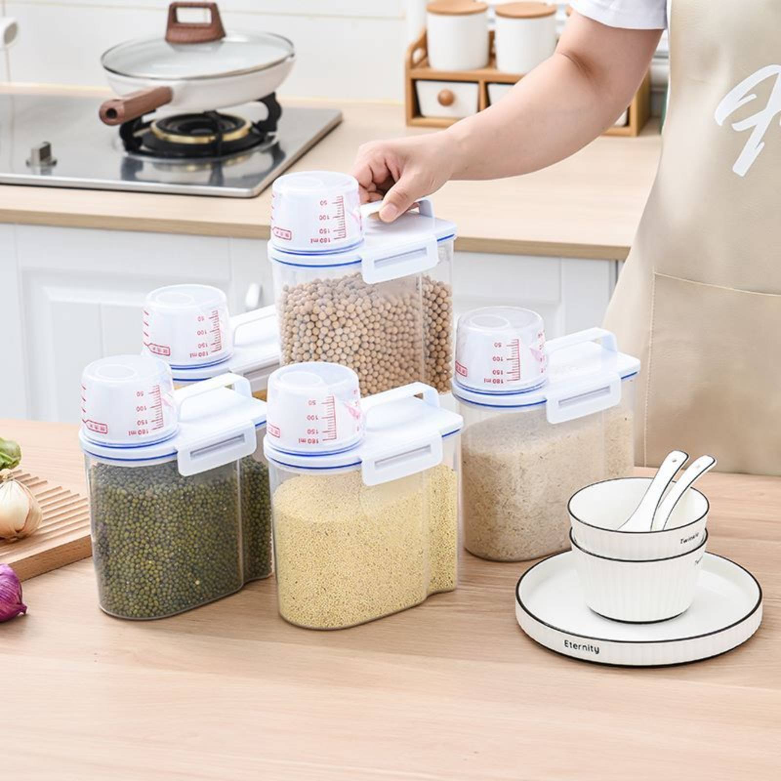 Dispensador de Arroz Seguro co - Food Storage For Pantry avaliação e preço