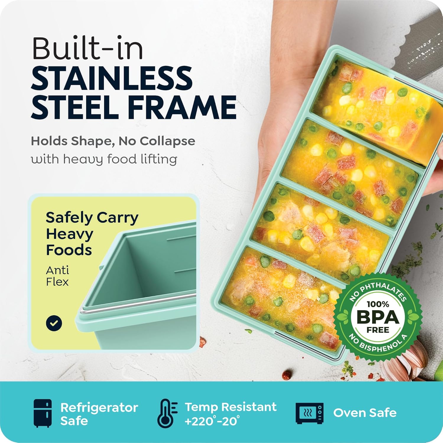 Forma de Silicone para Gelo 25 - Xxl Food Storage Container avaliação e preço