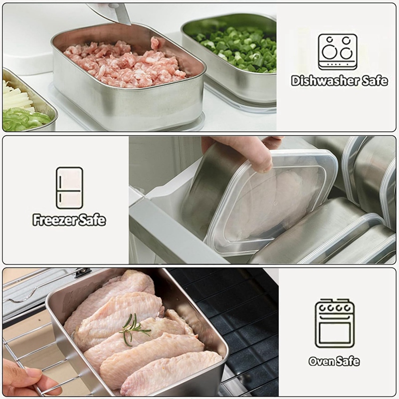 Recipientes de Aço Inoxidável  - Food Storage Safe avaliação e preço