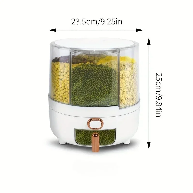 6 compartimentos 360 °   Recip - Food Storage For Pantry avaliação e preço