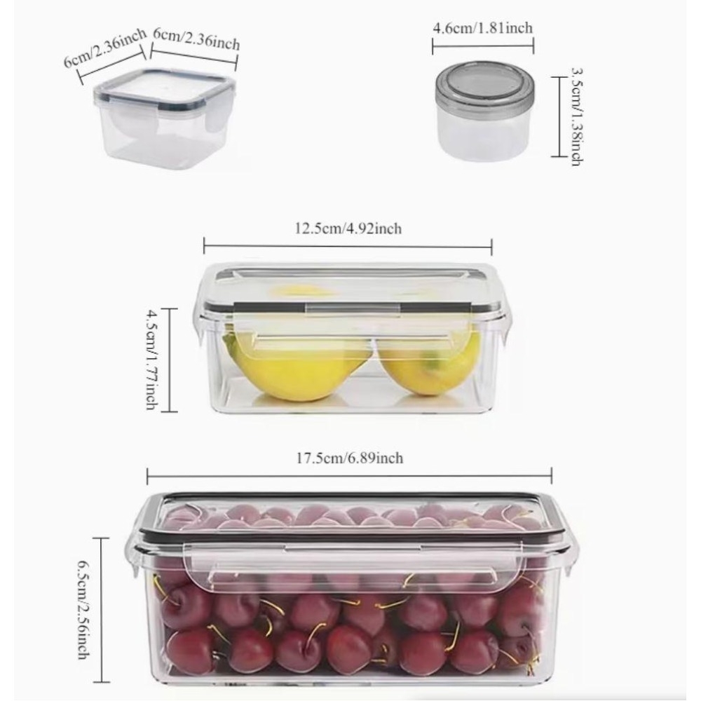 Conjunto de 4 Recipientes Tran - Food Storage Vegetables avaliação e preço