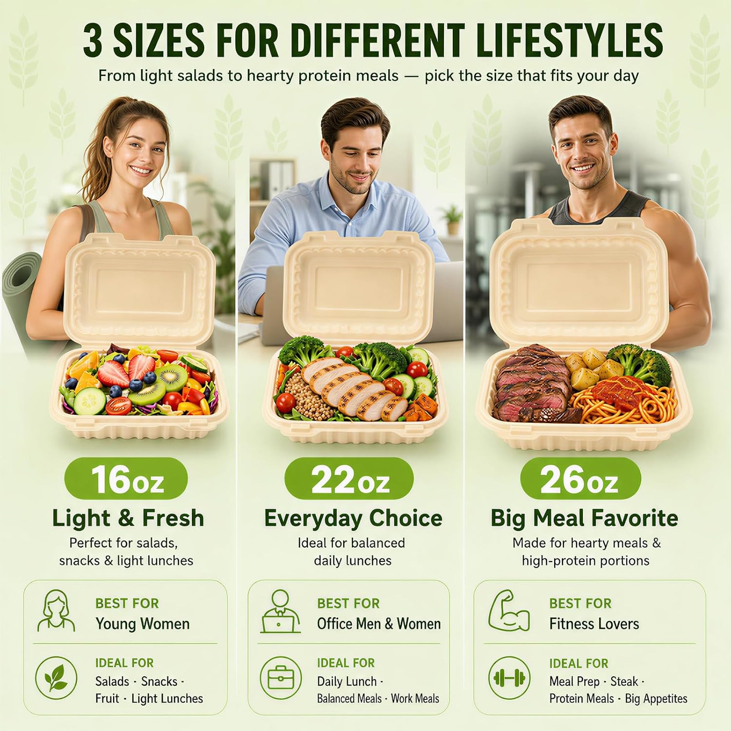 Pacote com 50 Recipientes Clam - Food Storage Safe avaliação e preço