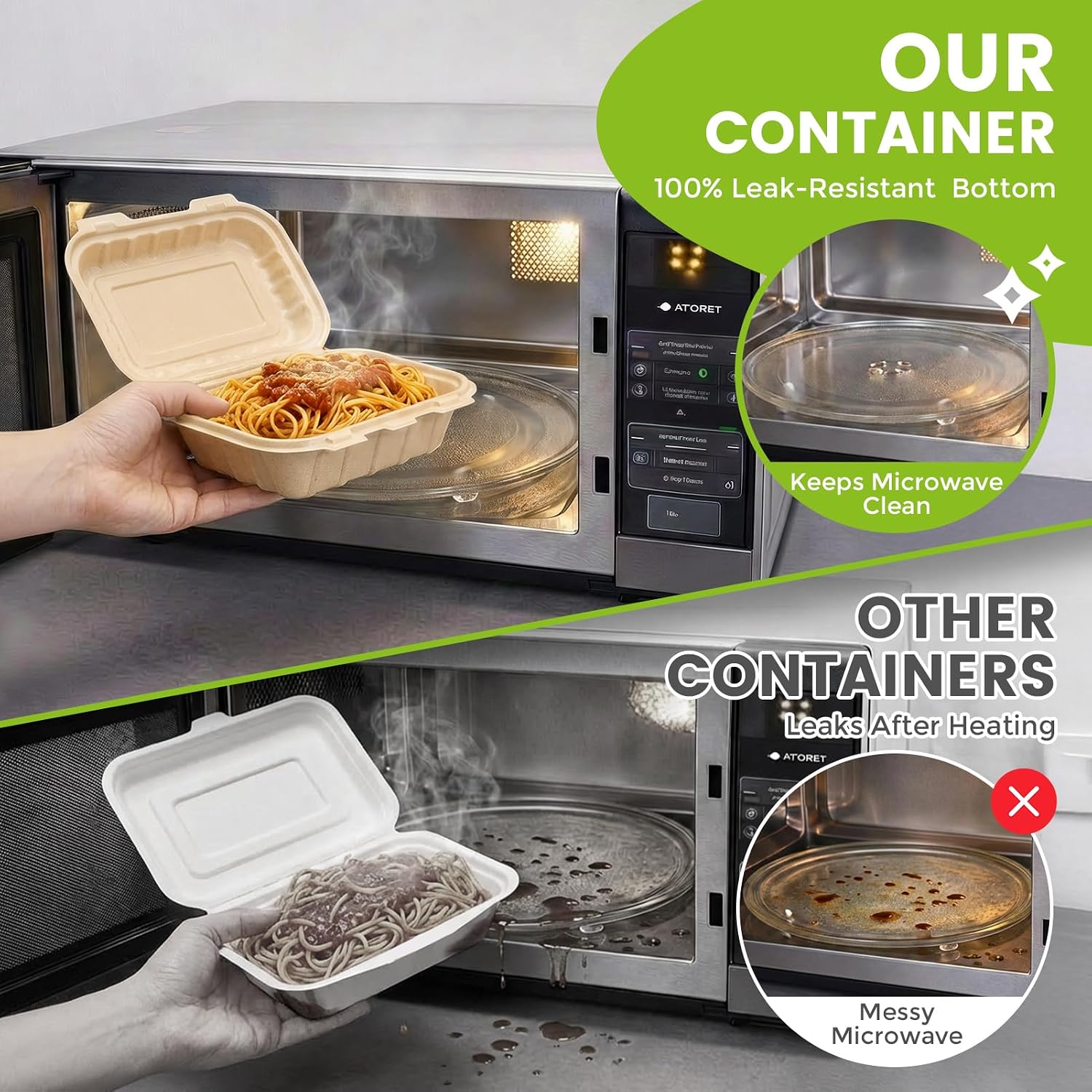 Pacote com 50 Recipientes Clam - Food Storage Safe avaliação e preço