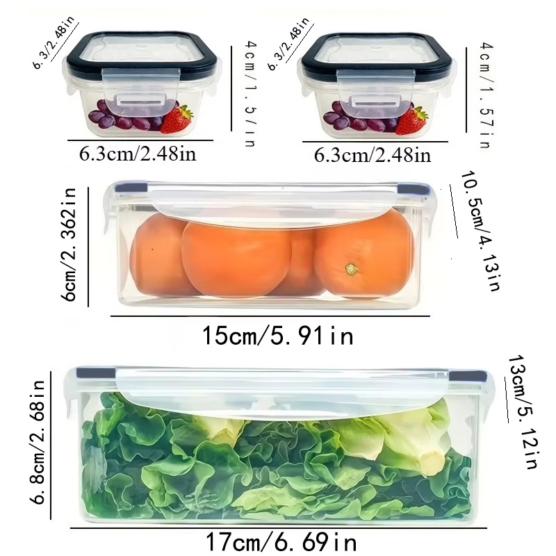 Conjunto de 8 Peças Inclui 4 R - Food Storage Vegetables avaliação e preço