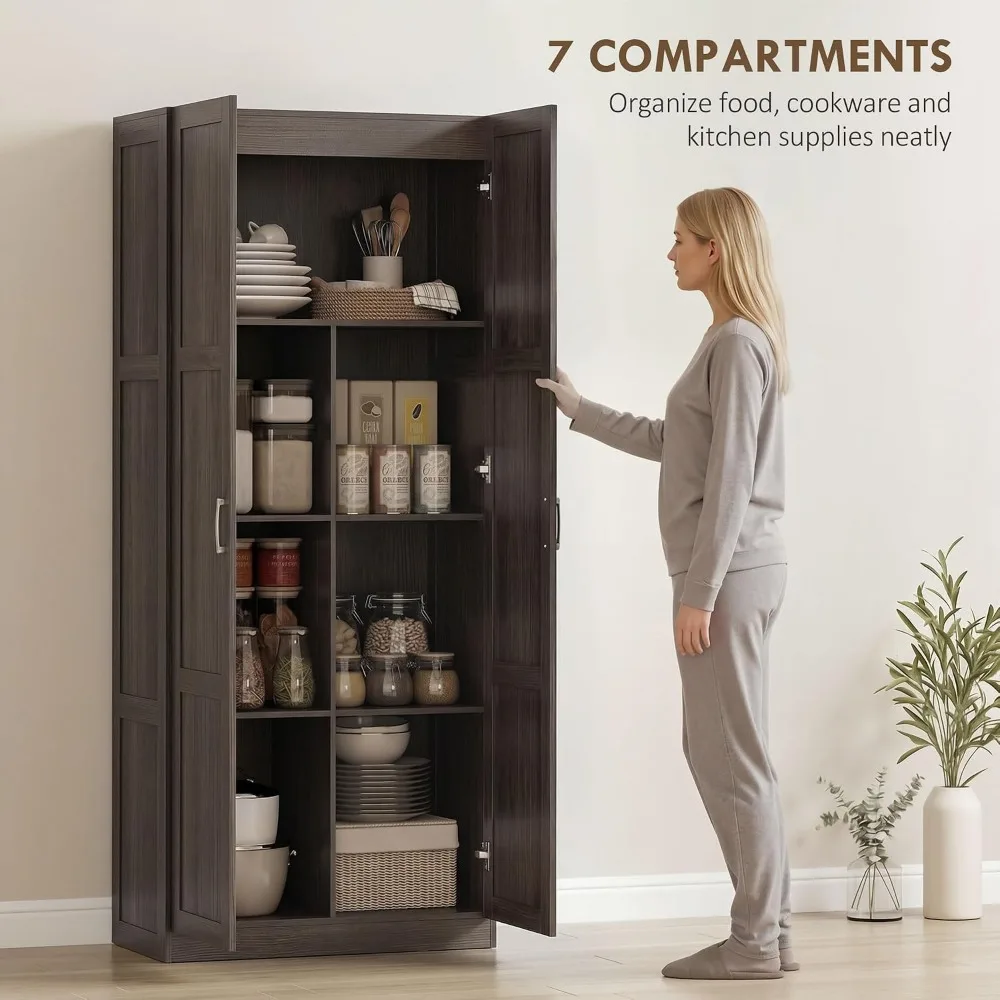 Armário de Cozinha HOMCOM de 7 - Food Storage Kitchen Cabinet avaliação e preço