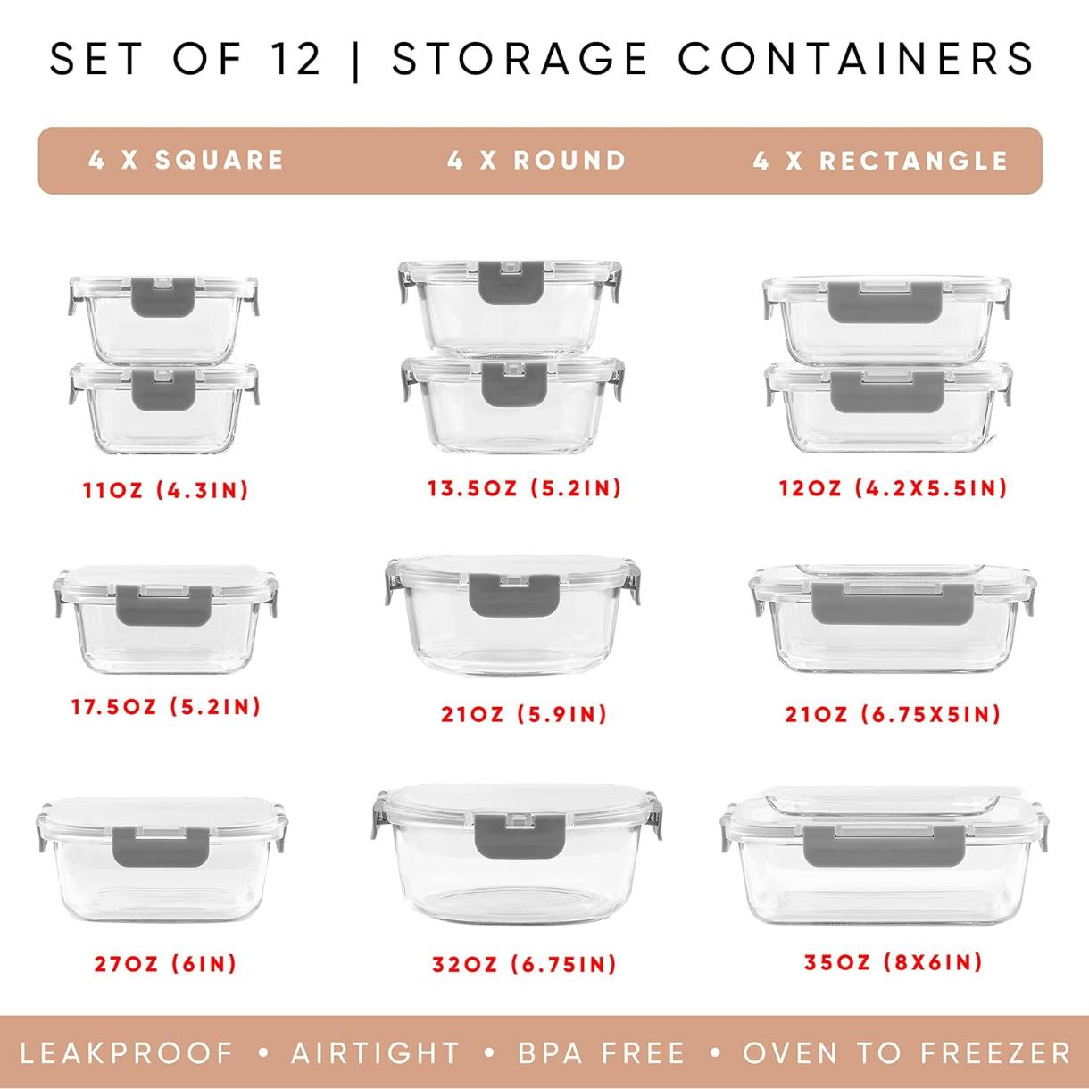 Conjunto de 24 recipientes de  - Food Storage Containers Tupperware avaliação e preço