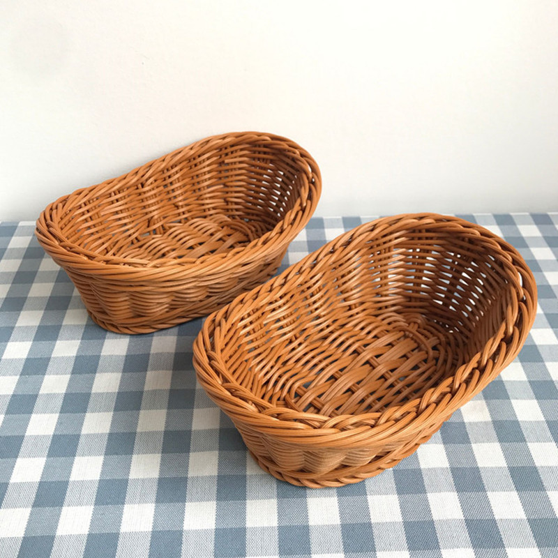 Oval Rattan Woven Cesta De Arm - Food Storage Of Plants avaliação e preço