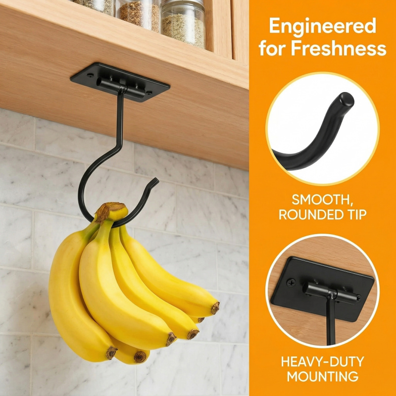 Gancho Adesivo de Metal Preto  - Food Storage Kitchen Cabinet avaliação e preço