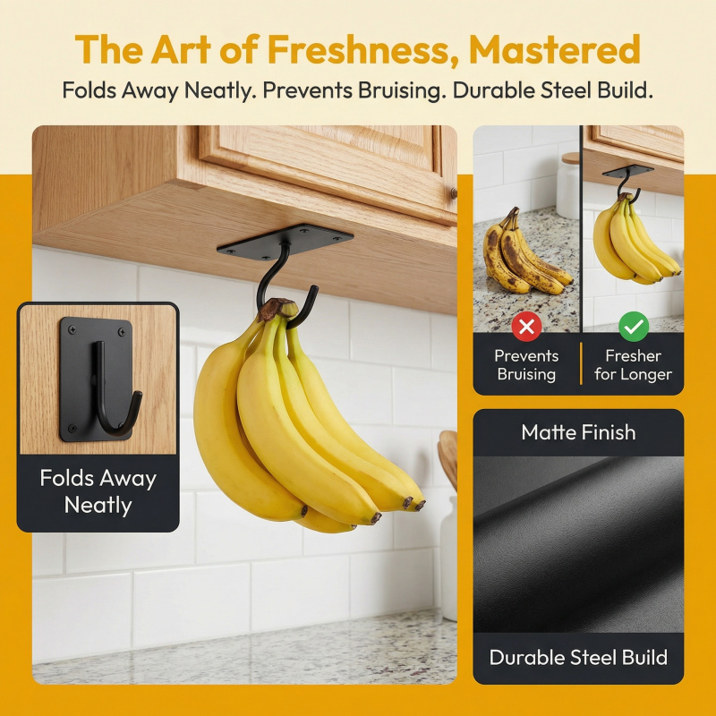 Gancho Adesivo de Metal Preto  - Food Storage Kitchen Cabinet avaliação e preço